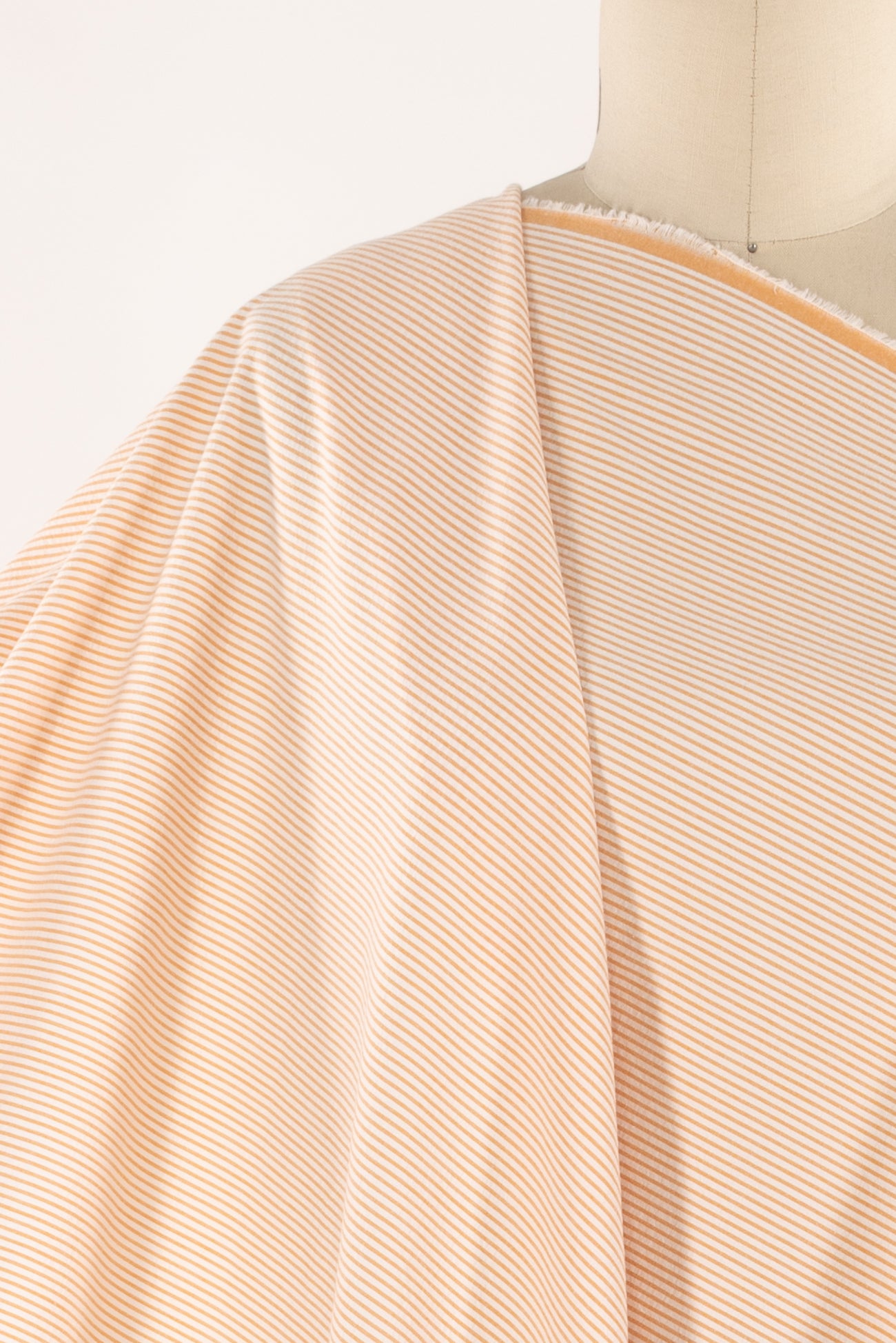 Orange Dreamsicle Stripe Cotton Seersucker Woven