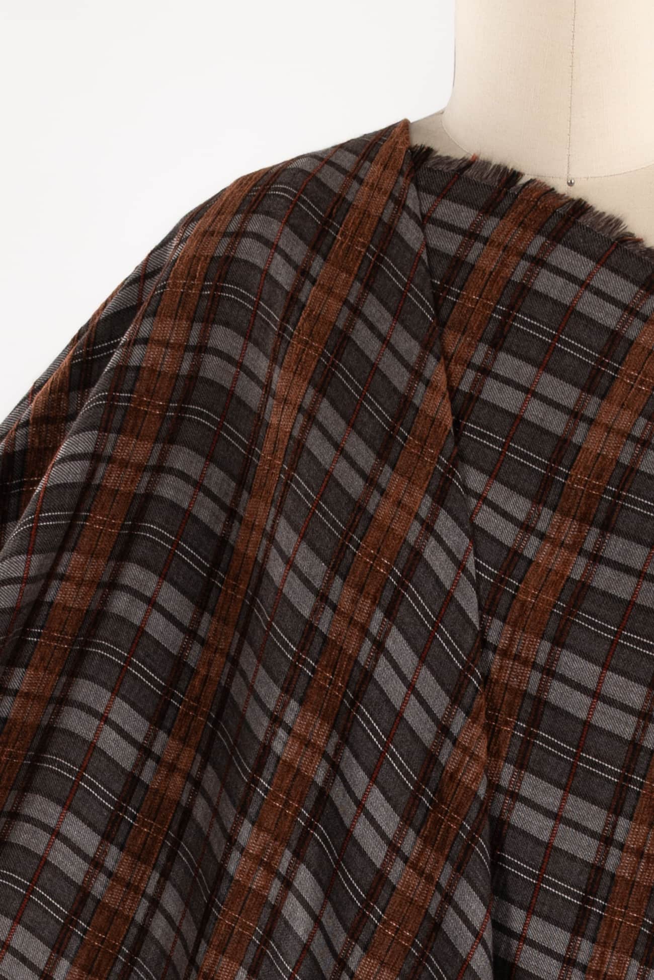 Outlander Italian Viscose Plaid Woven