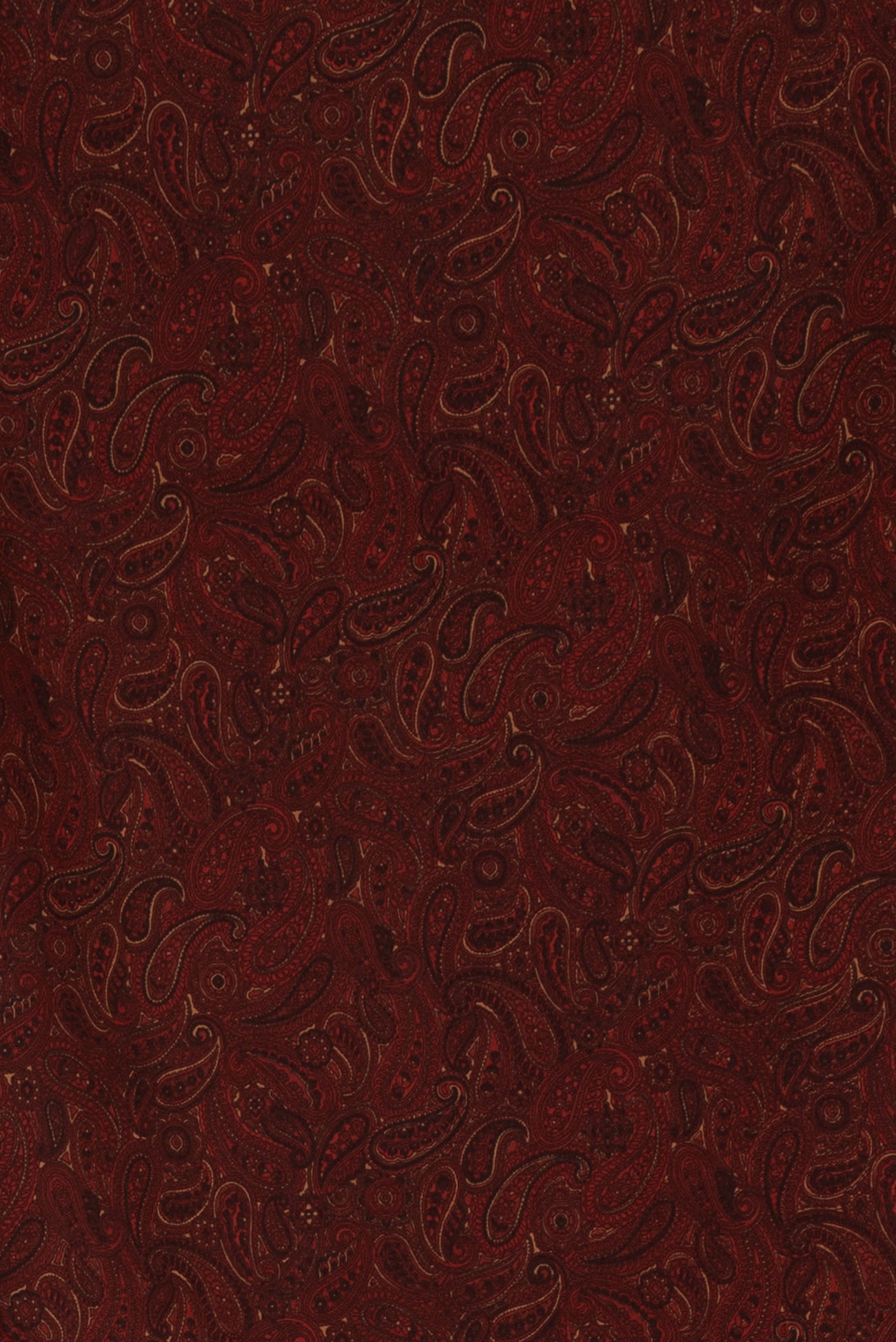 Red Oxide Paisley Japanese Cotton Woven