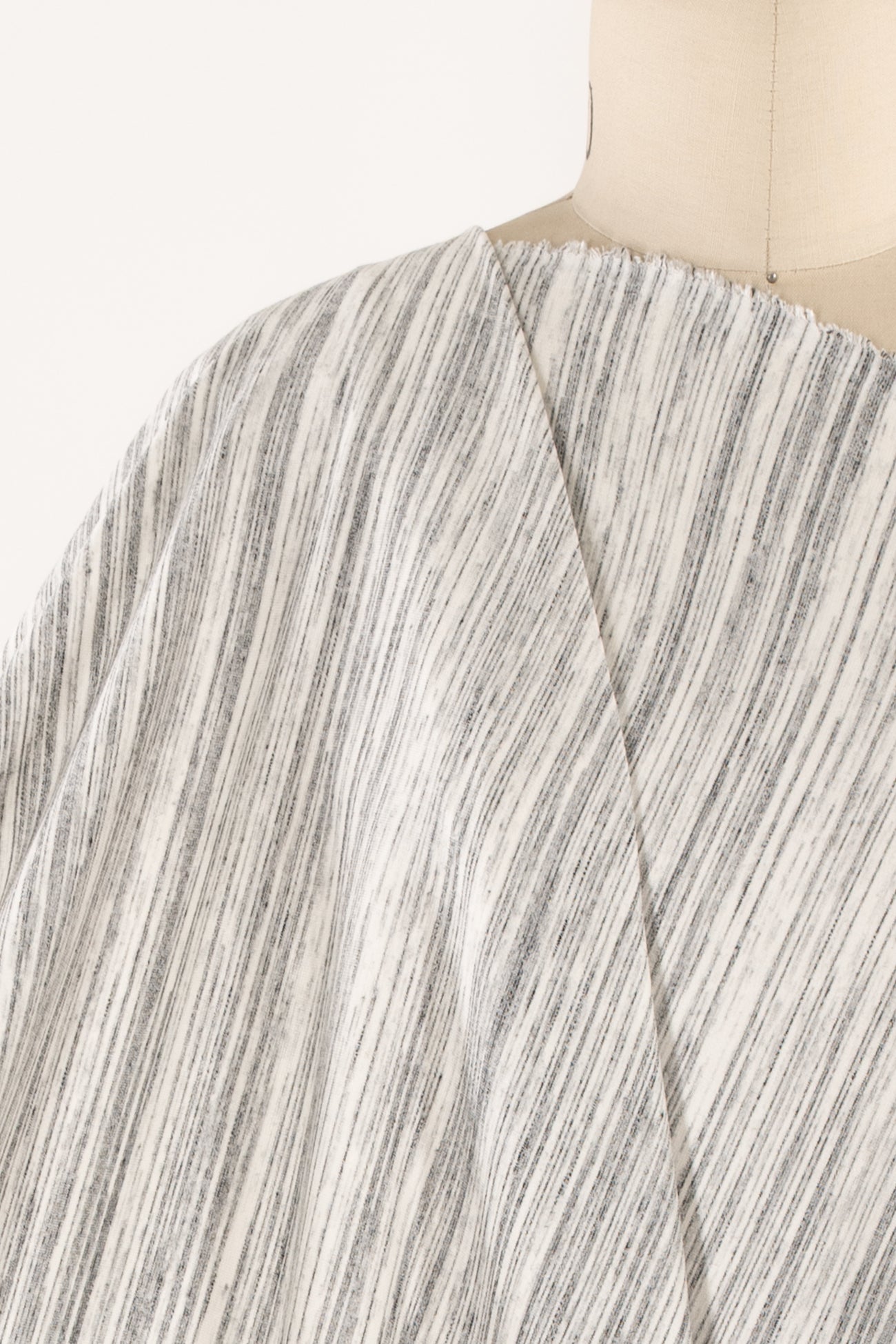 Oyster Stripes Ponte Knit