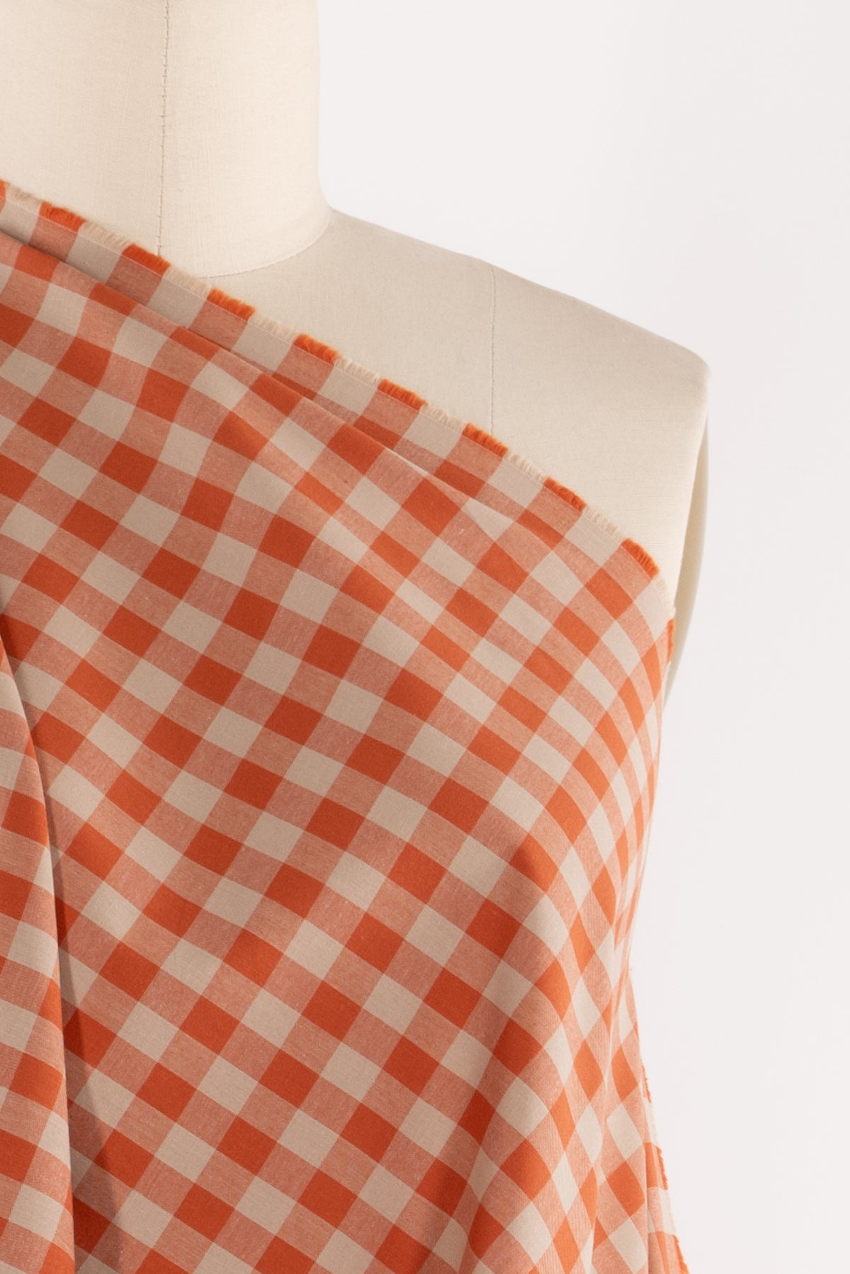 Paprika Gingham Japanese Cotton Woven