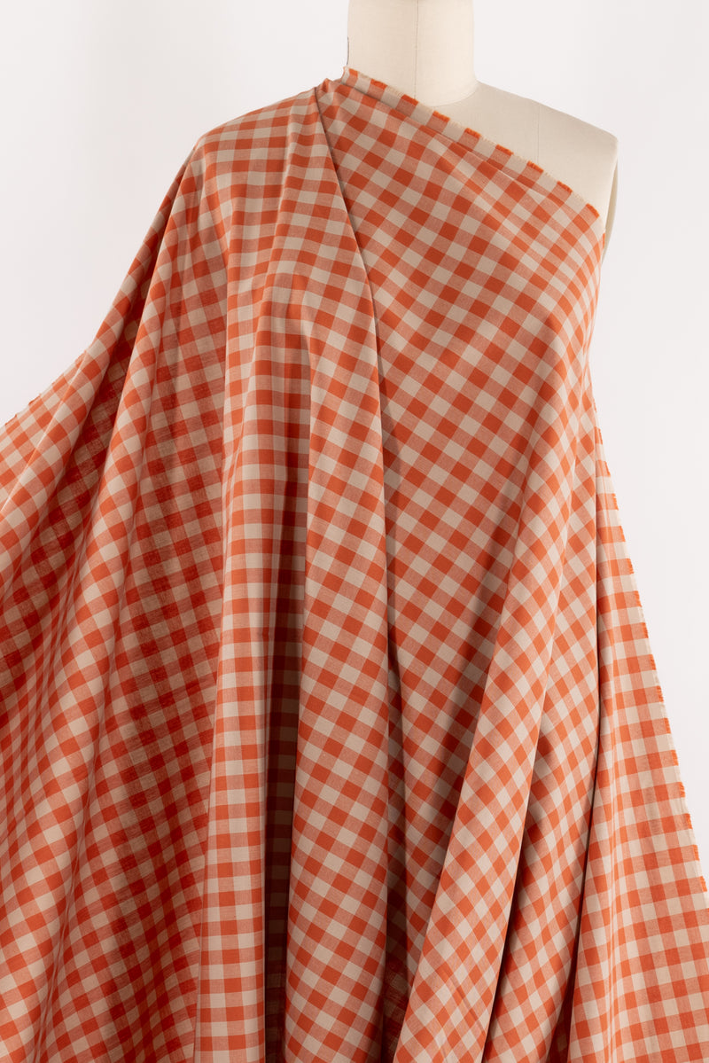 Paprika Gingham Japanese Cotton Woven