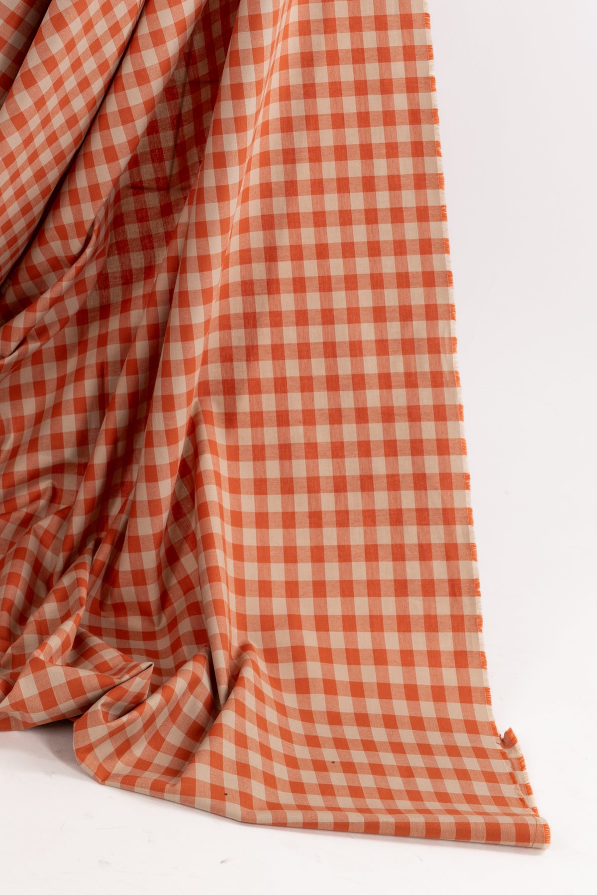 Paprika Gingham Japanese Cotton Woven