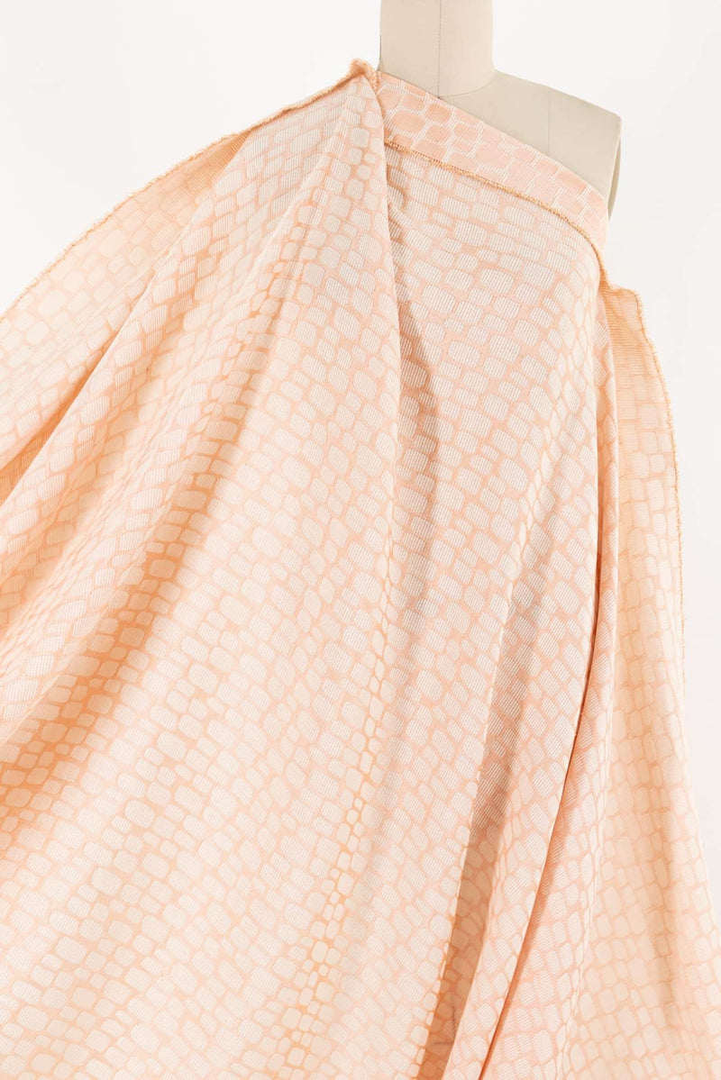 Peach Sorbet French Jacquard Woven - Marcy Tilton Fabrics