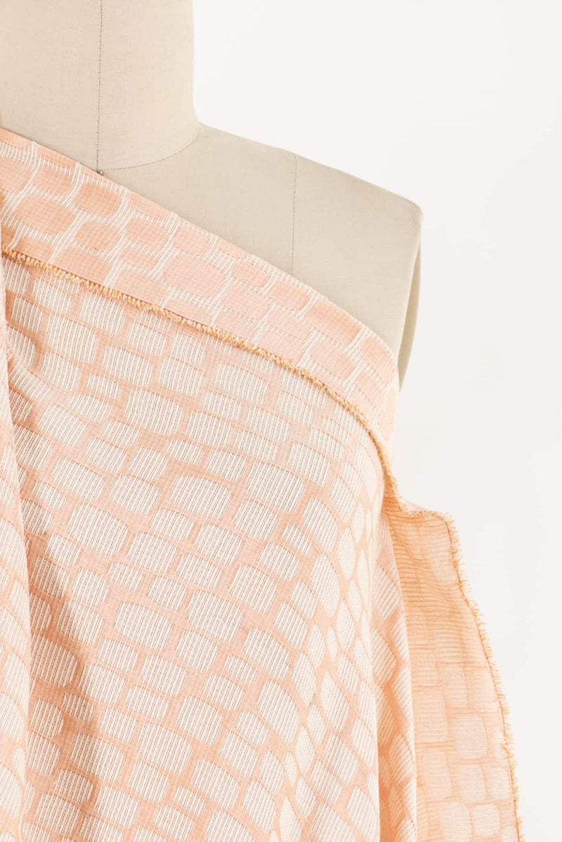 Peach Sorbet French Jacquard Woven - Marcy Tilton Fabrics