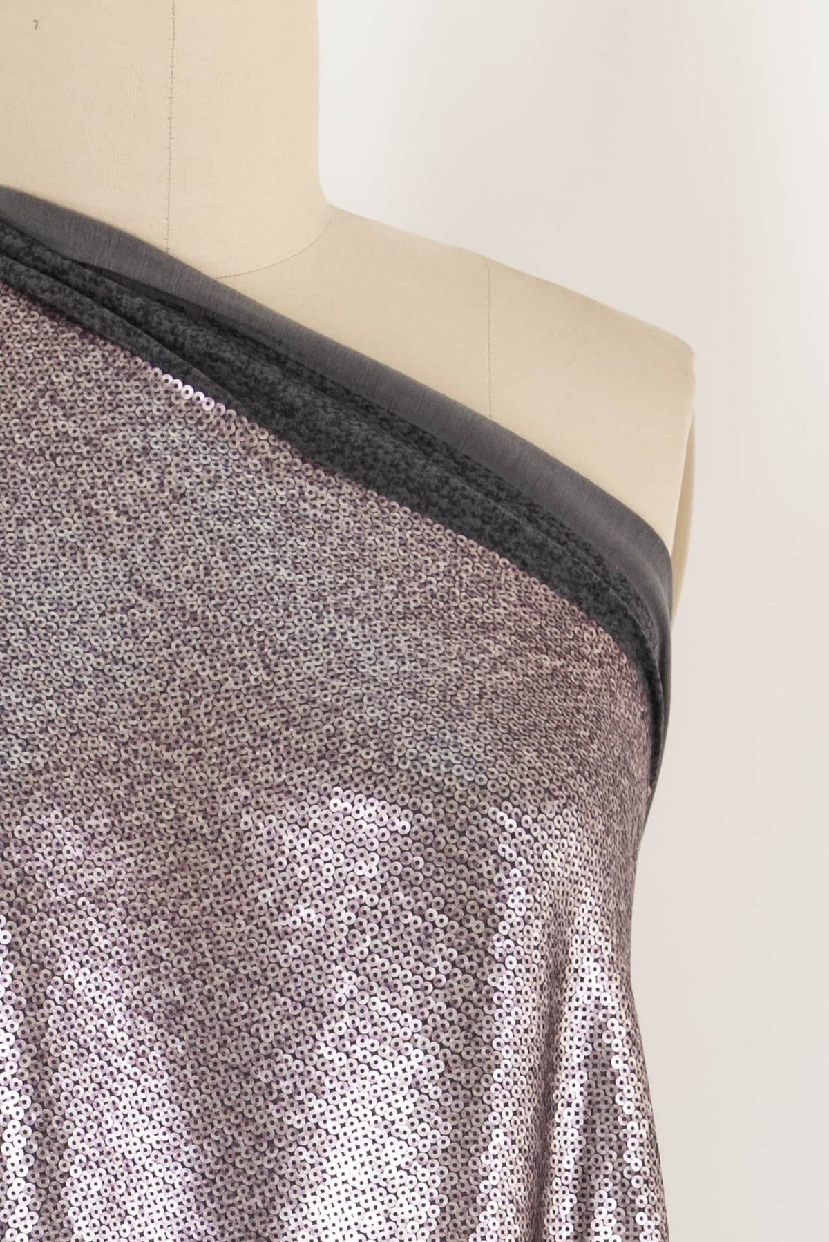 Pearlescent Pink Sequins Knit