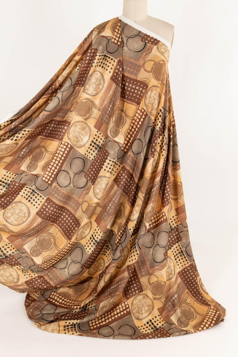 Pecan Sandie Italian Viscose Woven - Marcy Tilton Fabrics