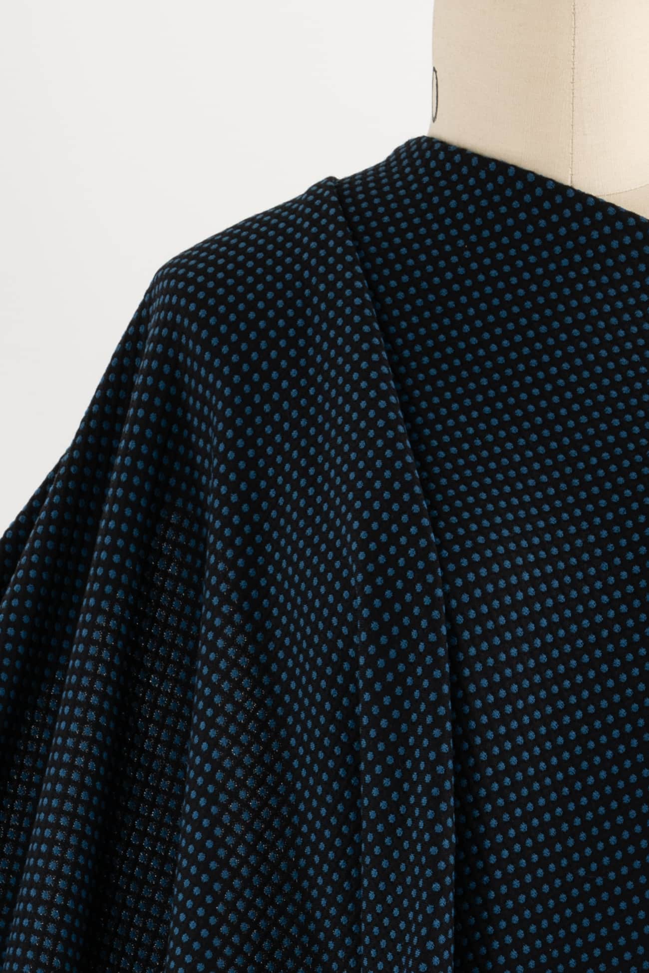 Petite Blue Teal Dots USA Knit