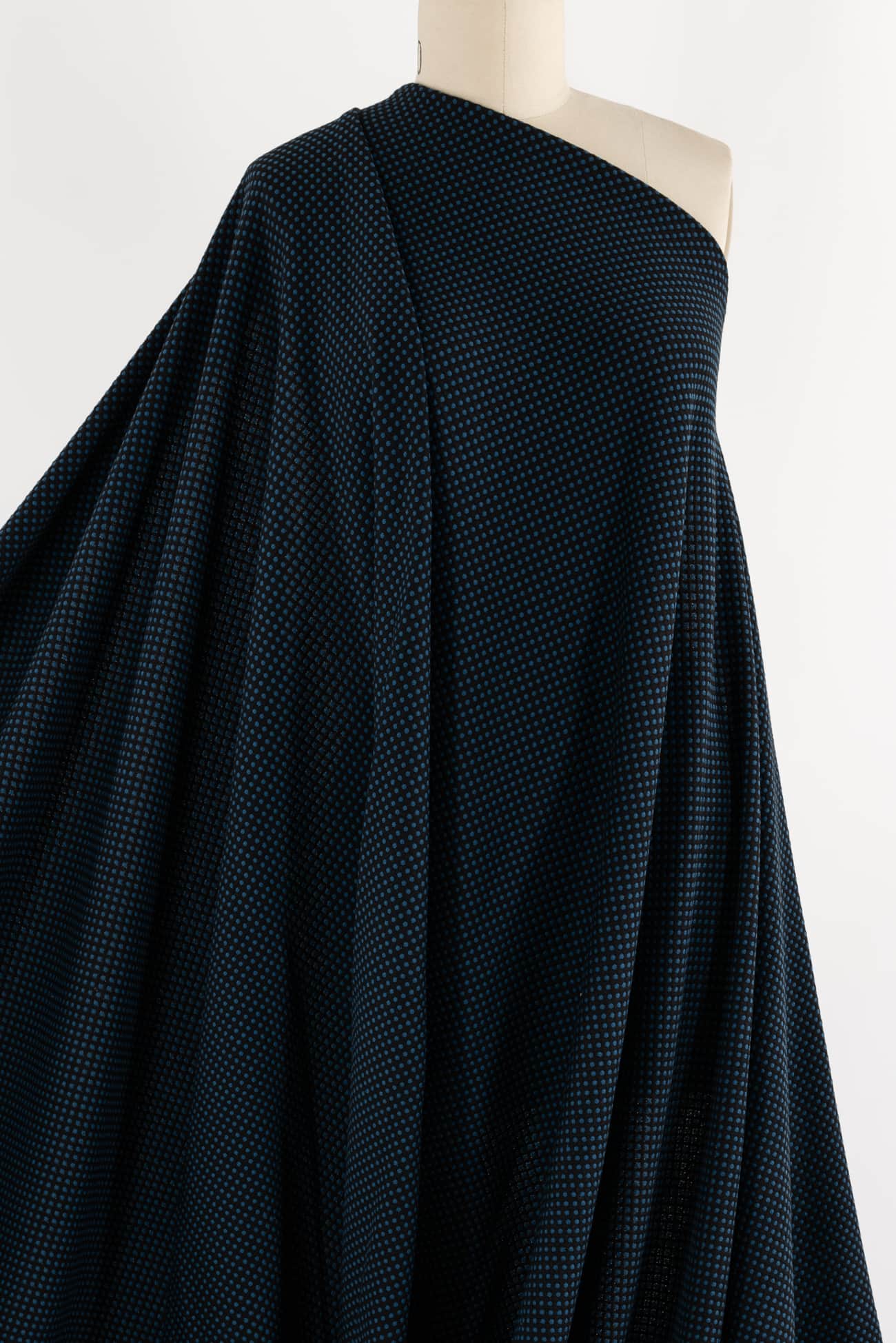 Petite Blue Teal Dots USA Knit