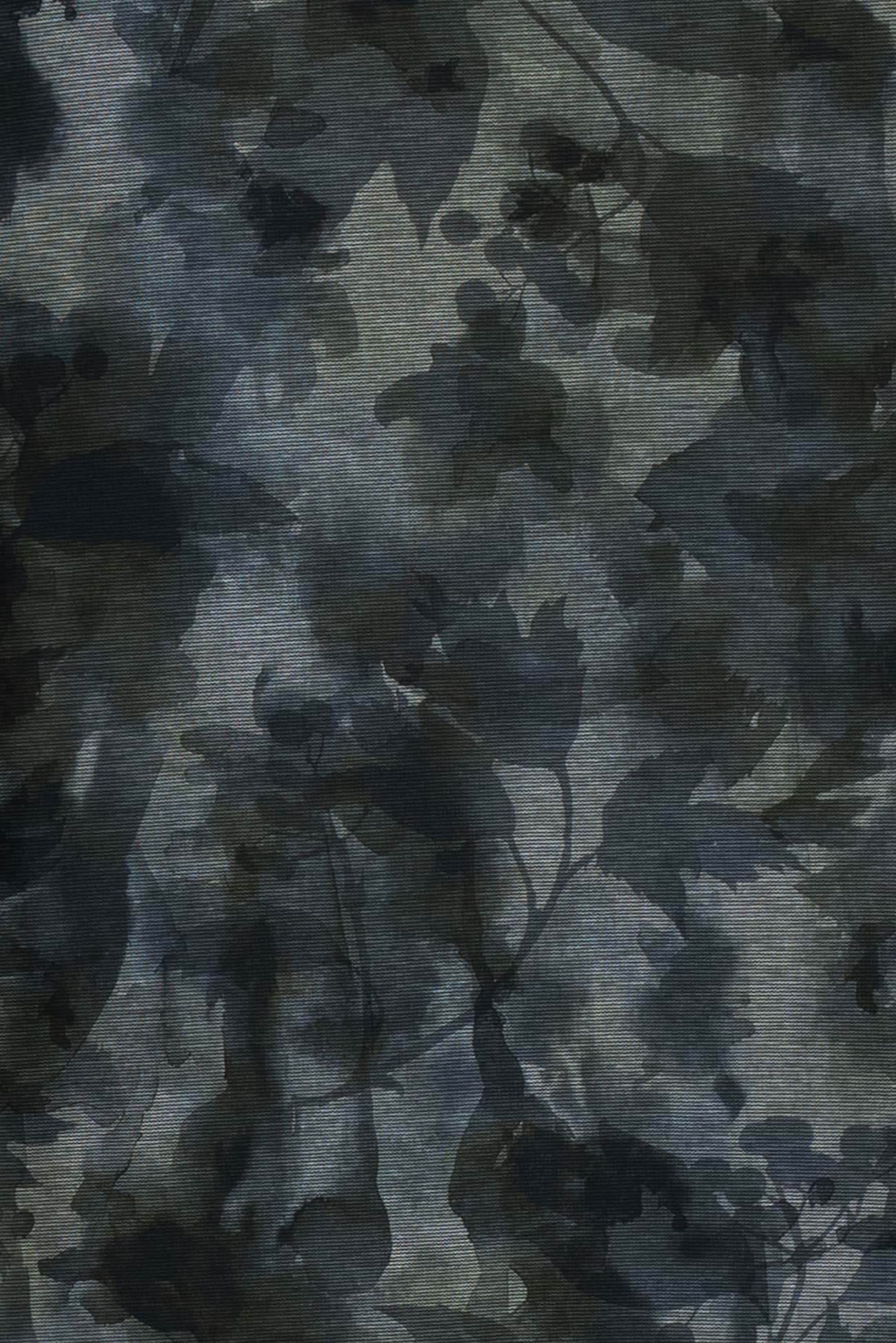Petrol Blooms Ponte Knit