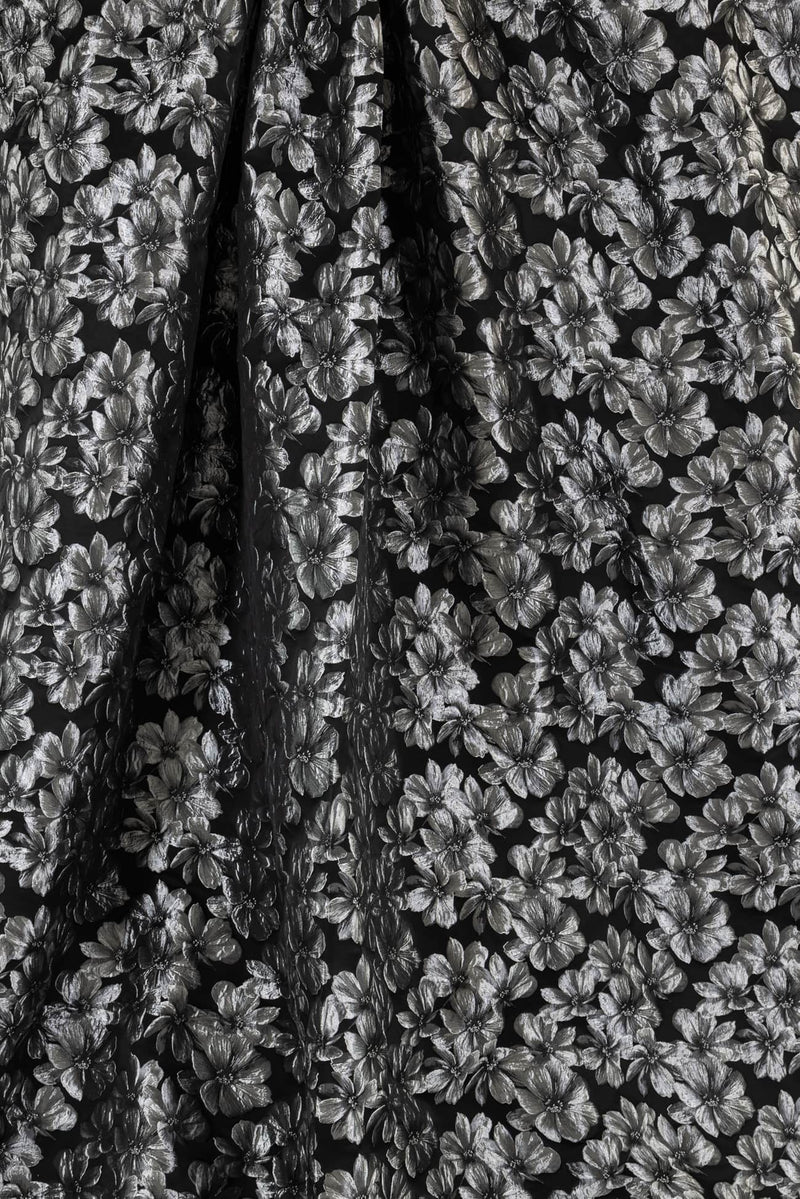 Pewter Dogwood Jacquard Woven