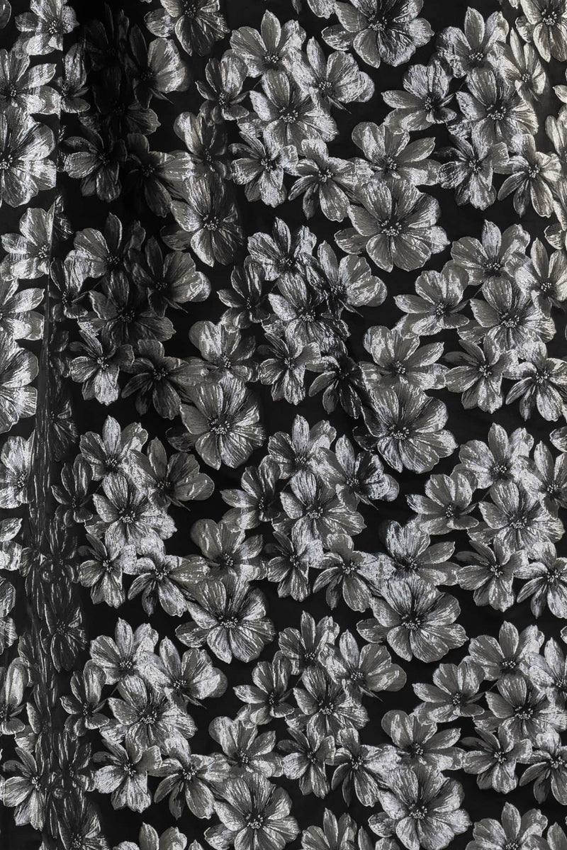 Pewter Dogwood Jacquard Woven