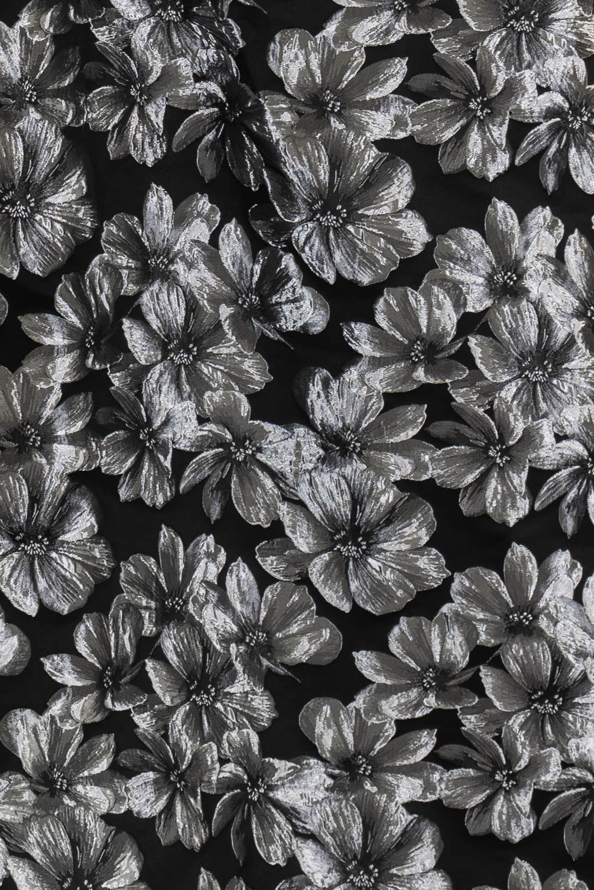 Pewter Dogwood Jacquard Woven