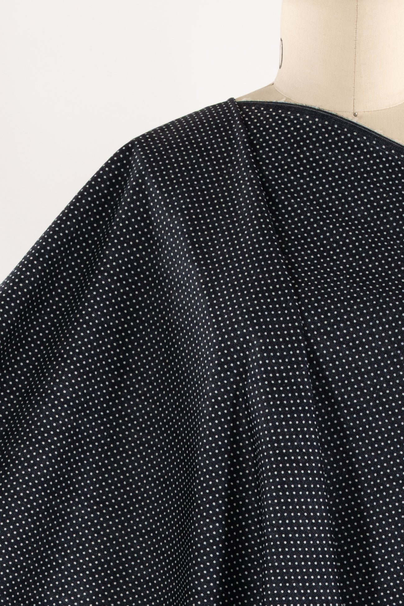 Pin Dot Italian Denim Woven