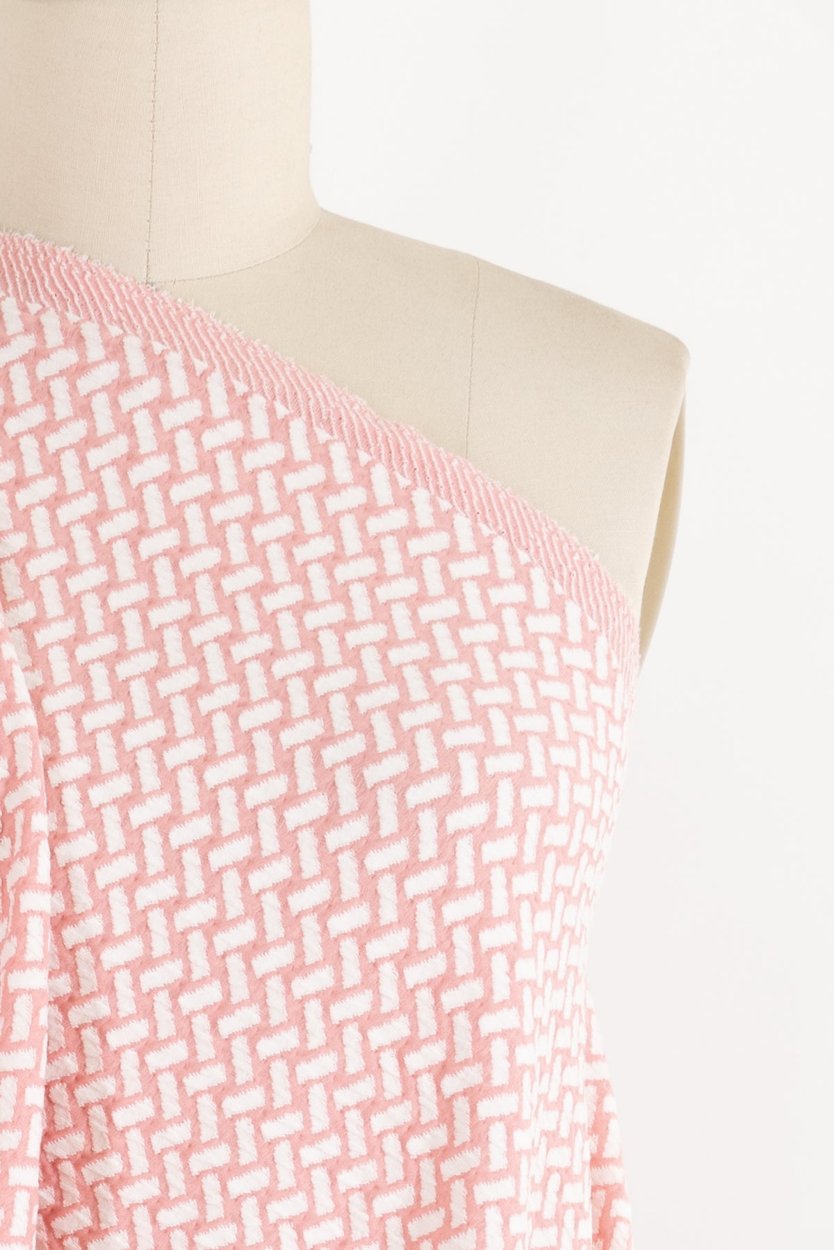 Pink Angles Cotton/Rayon Jacquard Knit