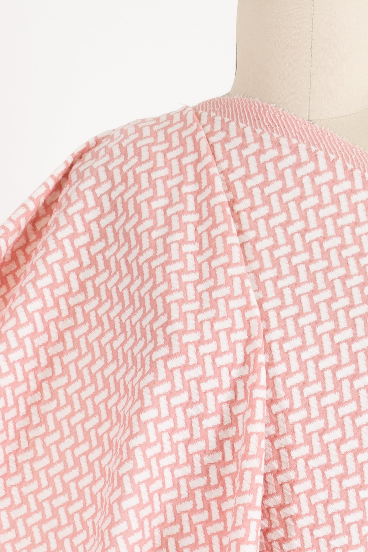 Pink Angles Cotton/Rayon Jacquard Knit