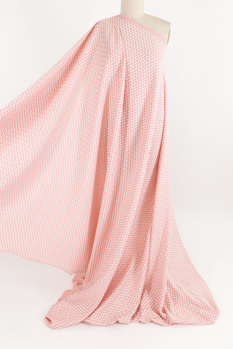 Pink Angles Cotton/Rayon Jacquard Knit