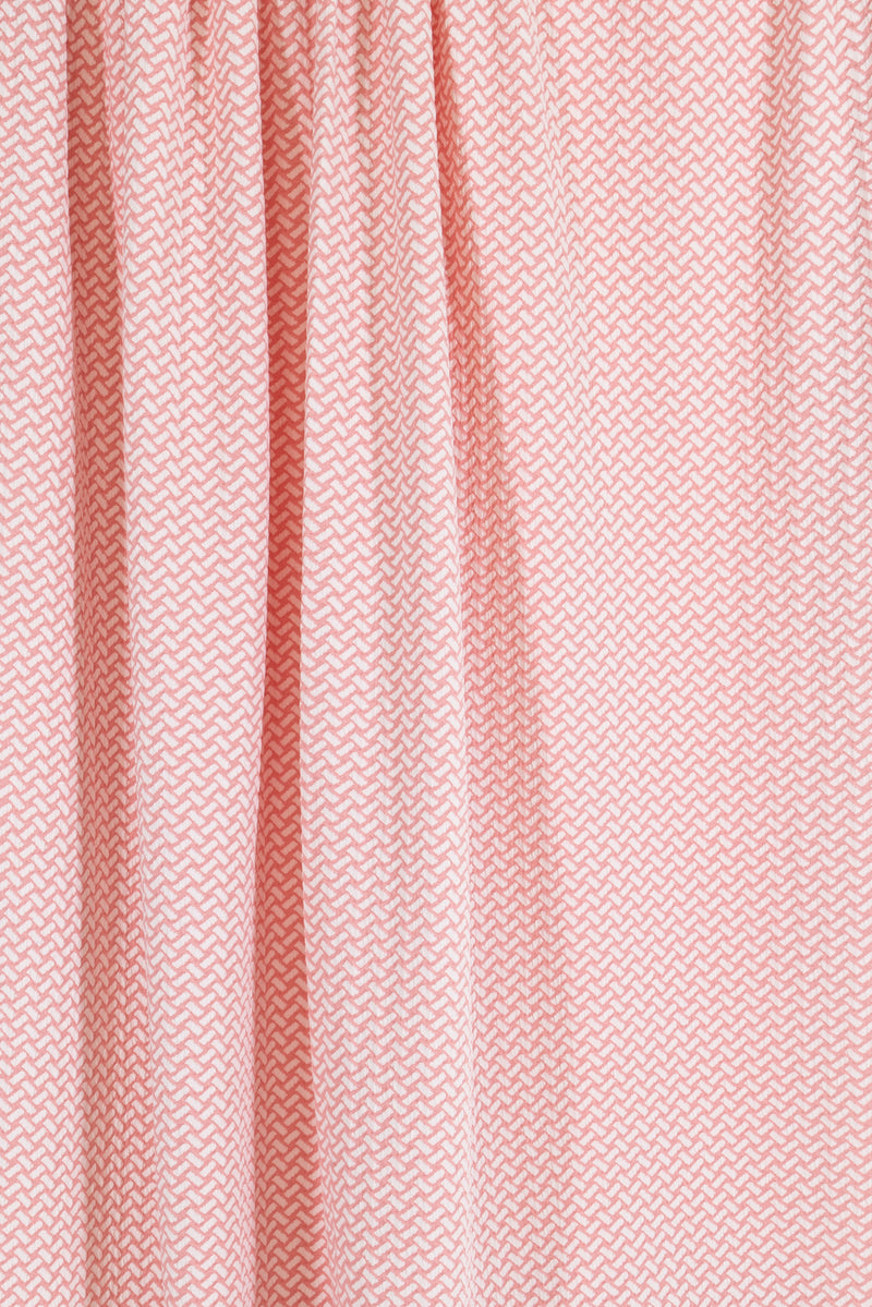 Pink Angles Cotton/Rayon Jacquard Knit