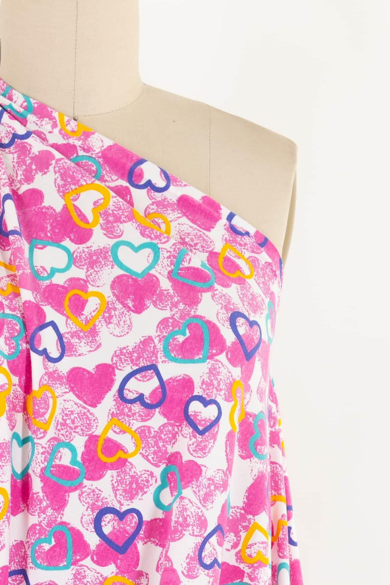 Pink Candy Hearts USA Cotton Knit