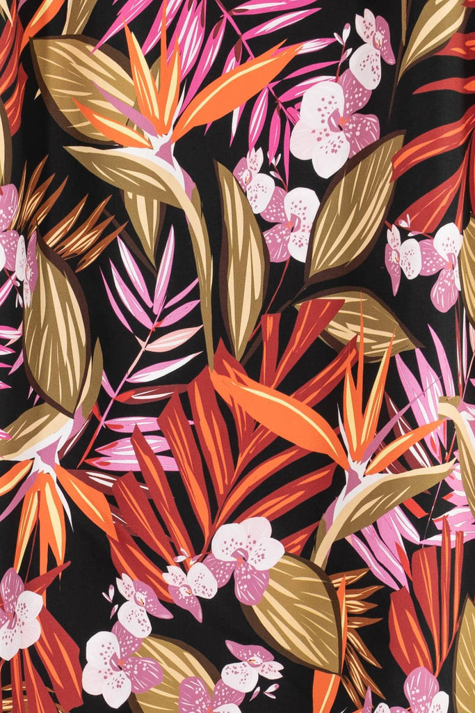 Pink Orchids Italian Stretch Cotton Woven - Marcy Tilton Fabrics