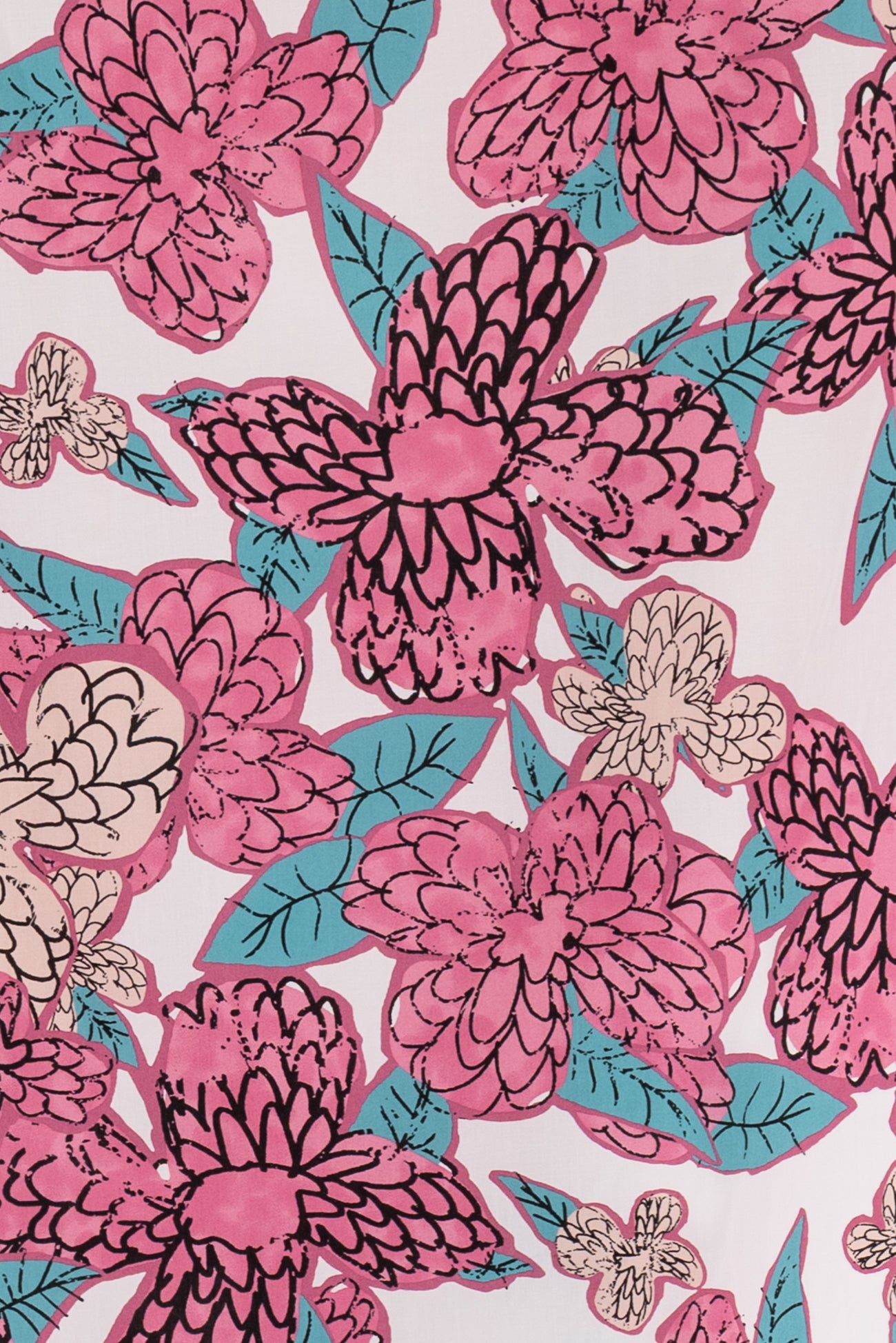 Pink Posies Italian Cotton Woven