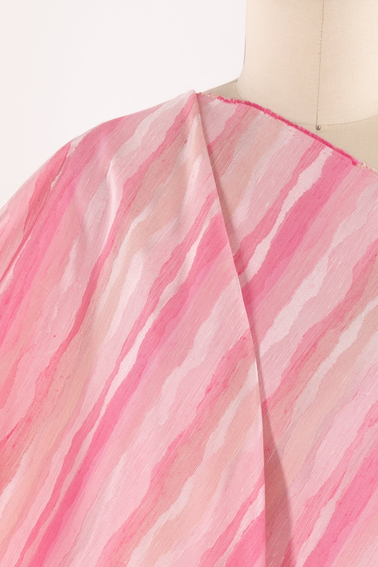 Pink Sky Stripes Jacquard Woven