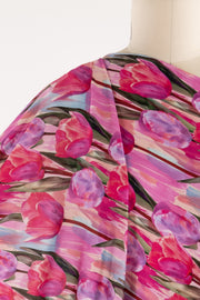 Pink Tulips Dutch Cotton Knit