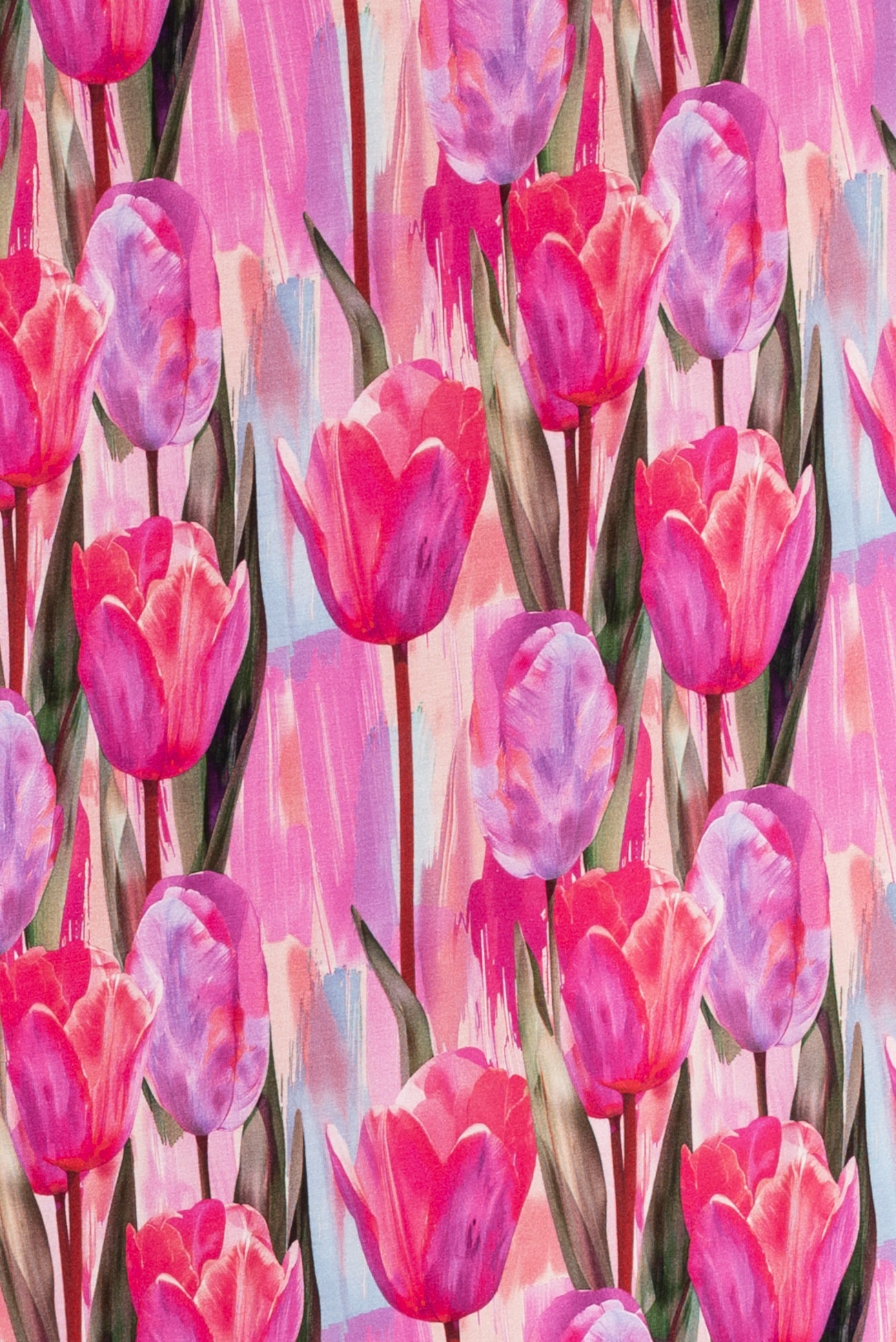 Pink Tulips Dutch Cotton Knit