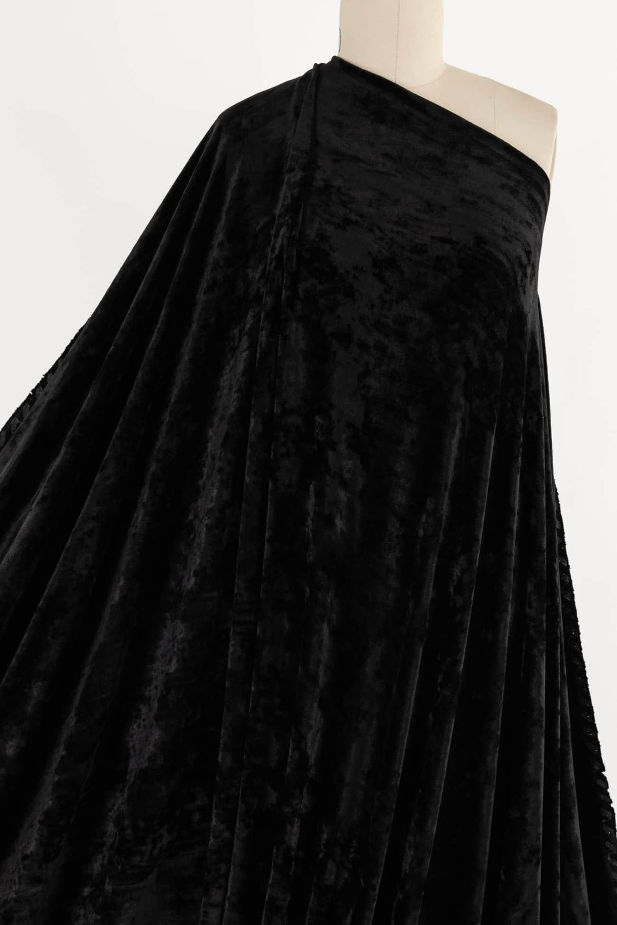 Plush Black Velour Knit - Marcy Tilton Fabrics