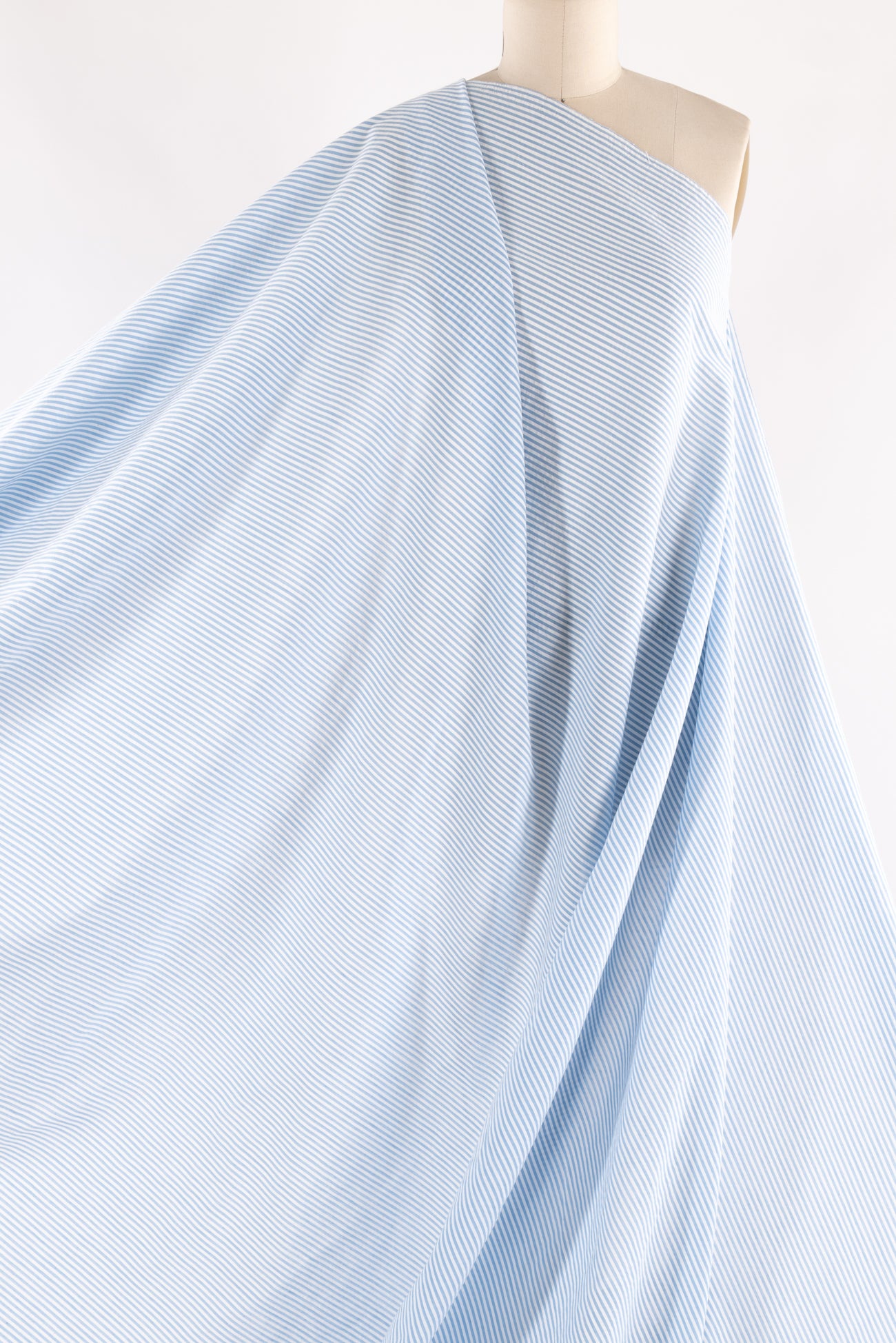 Powder Blue Cotton Seersucker Woven