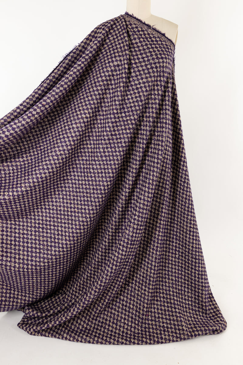 Purple Checkerboard Wool Woven - SPECIAL CUT