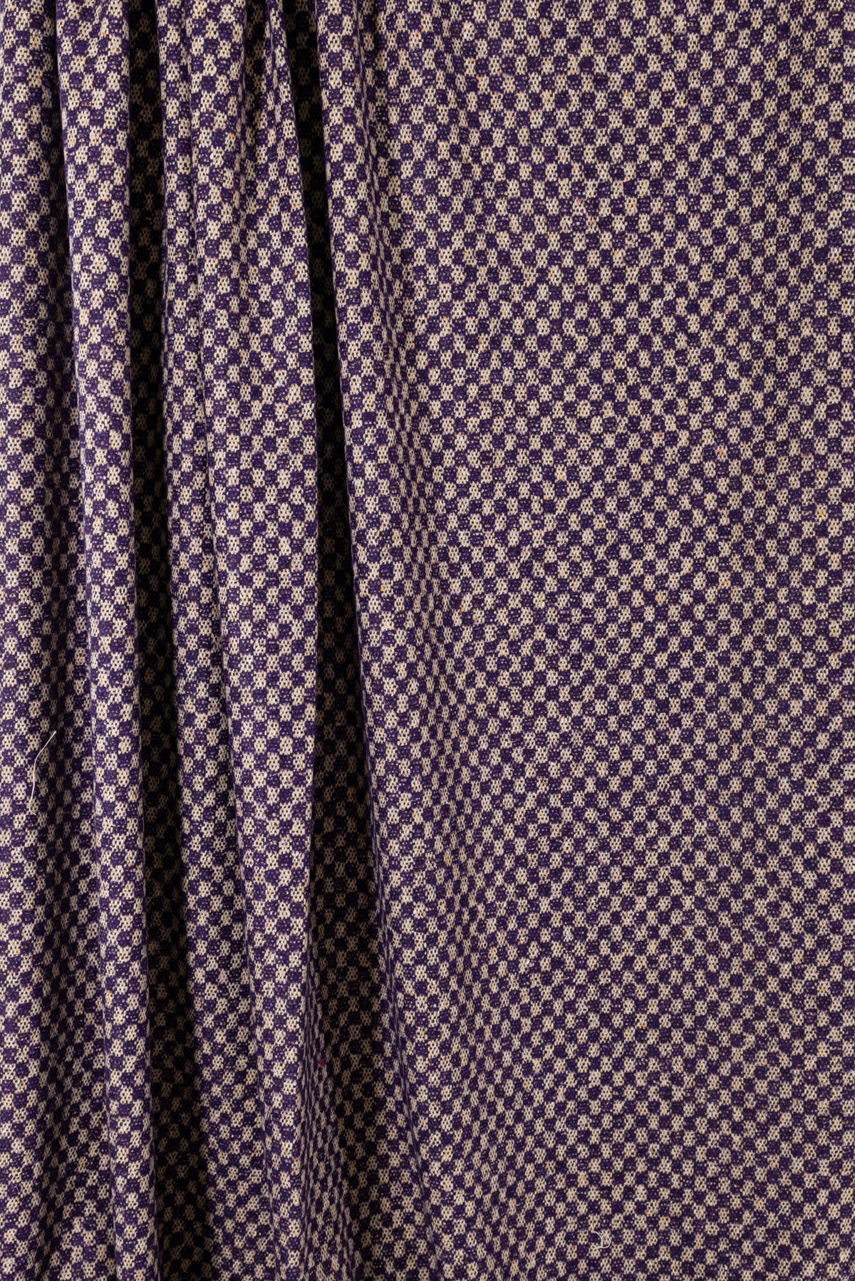 Purple Checkerboard Wool Woven - SPECIAL CUT