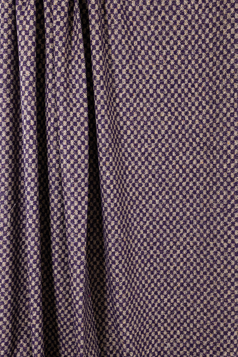 Purple Checkerboard Wool Woven - SPECIAL CUT