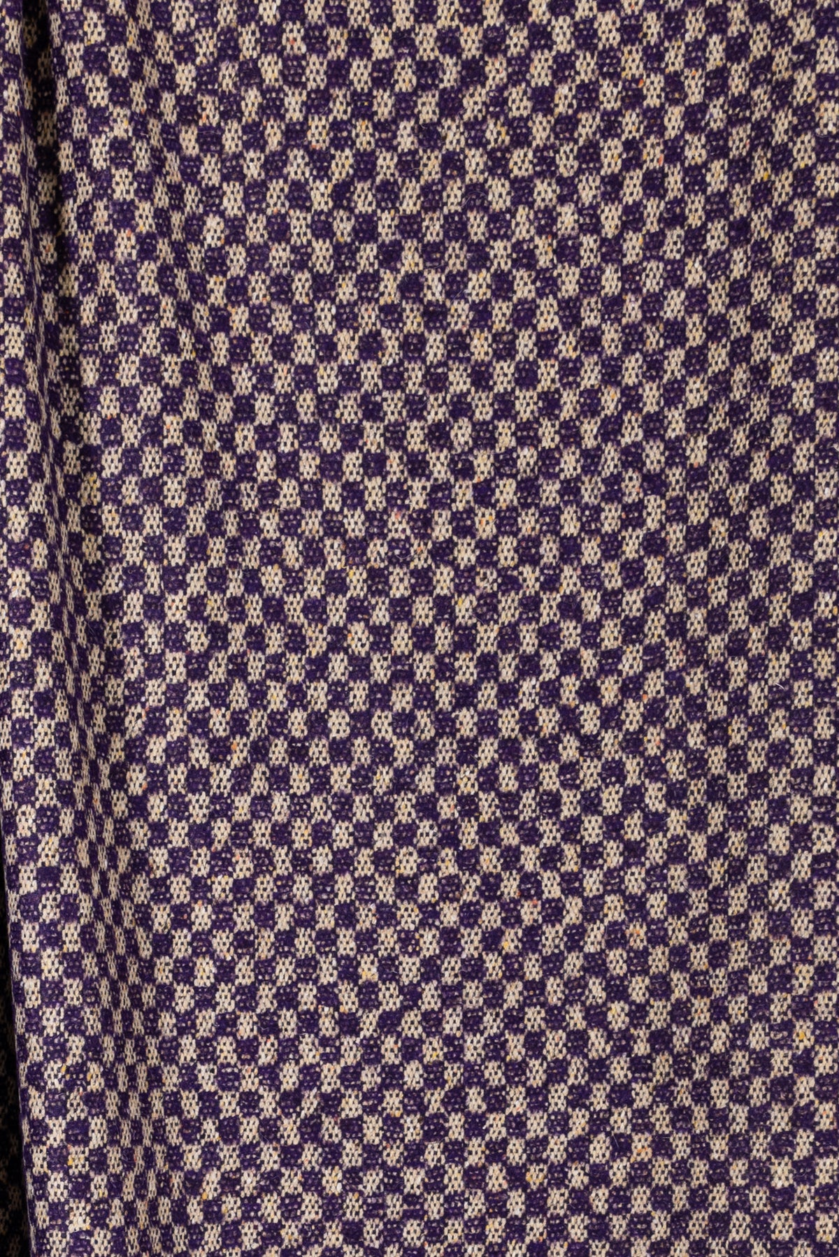 Purple Checkerboard Wool Woven - SPECIAL CUT