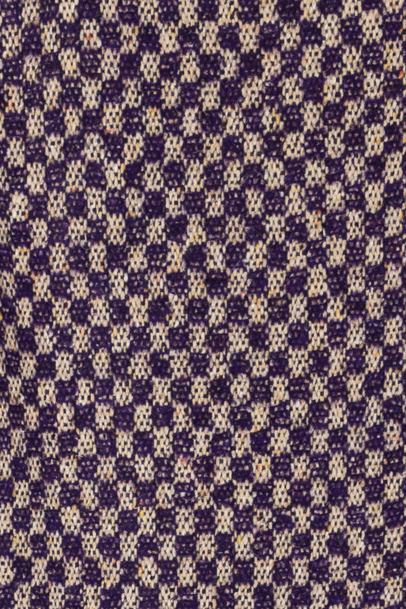 Purple Checkerboard Wool Woven - SPECIAL CUT