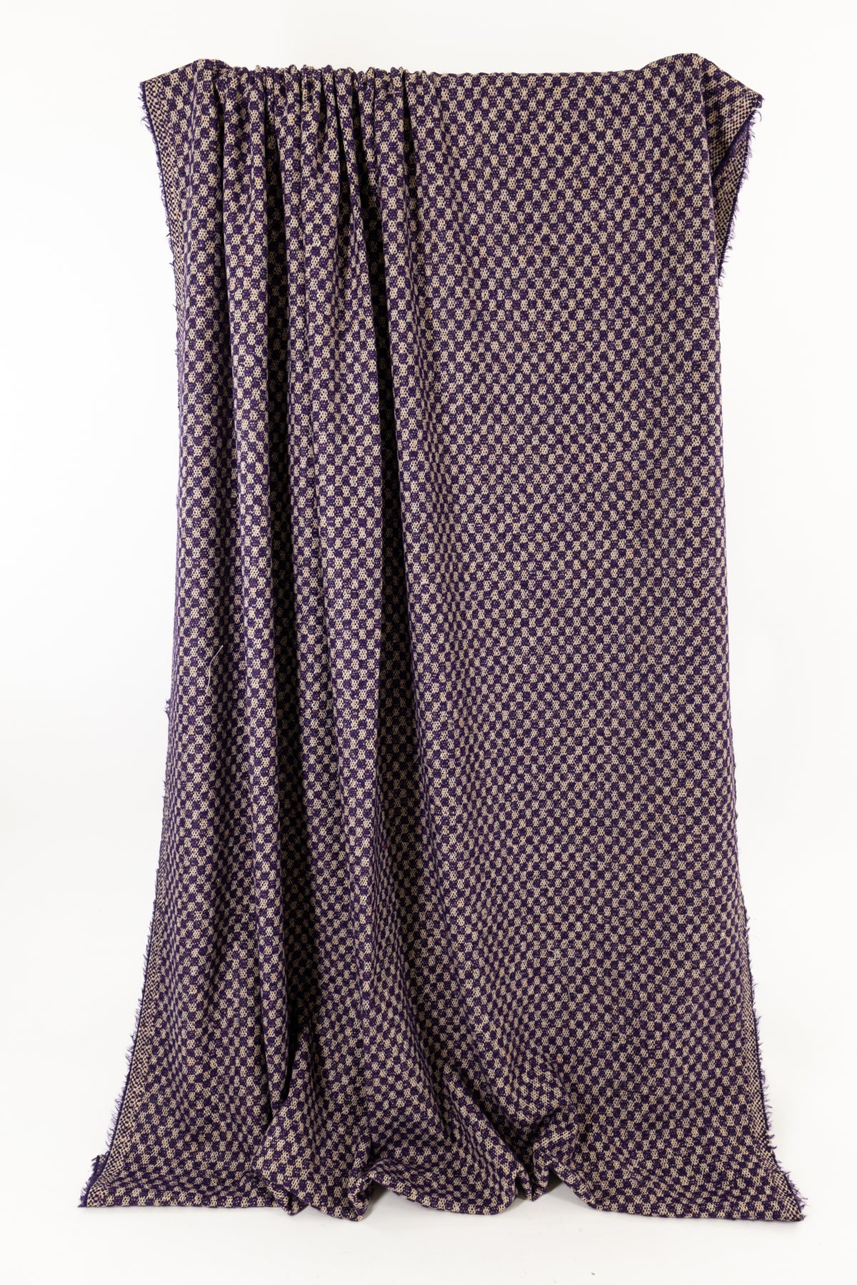 Purple Checkerboard Wool Woven - SPECIAL CUT