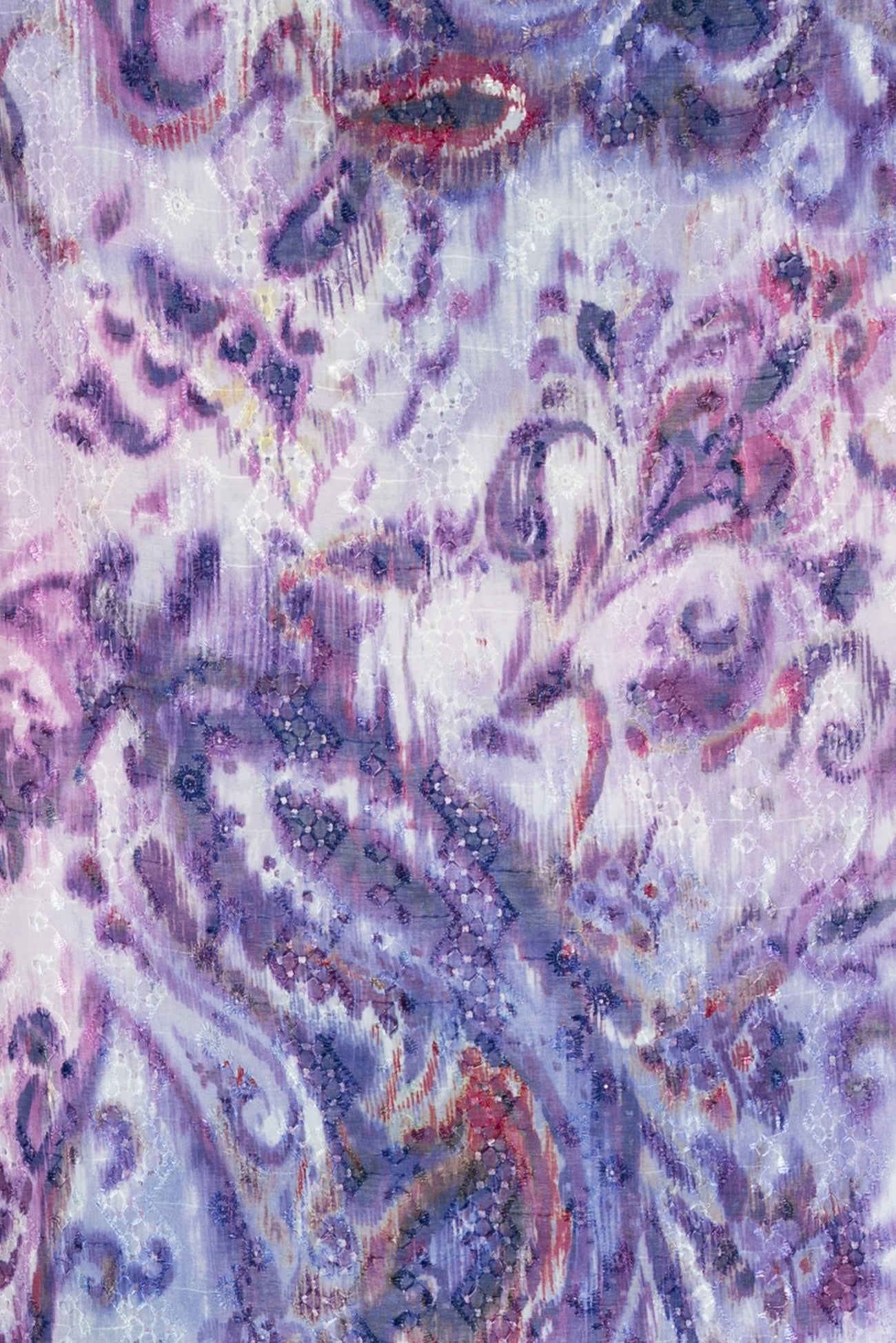 Purple Haze Italian Silk/Cotton Eyelet Woven