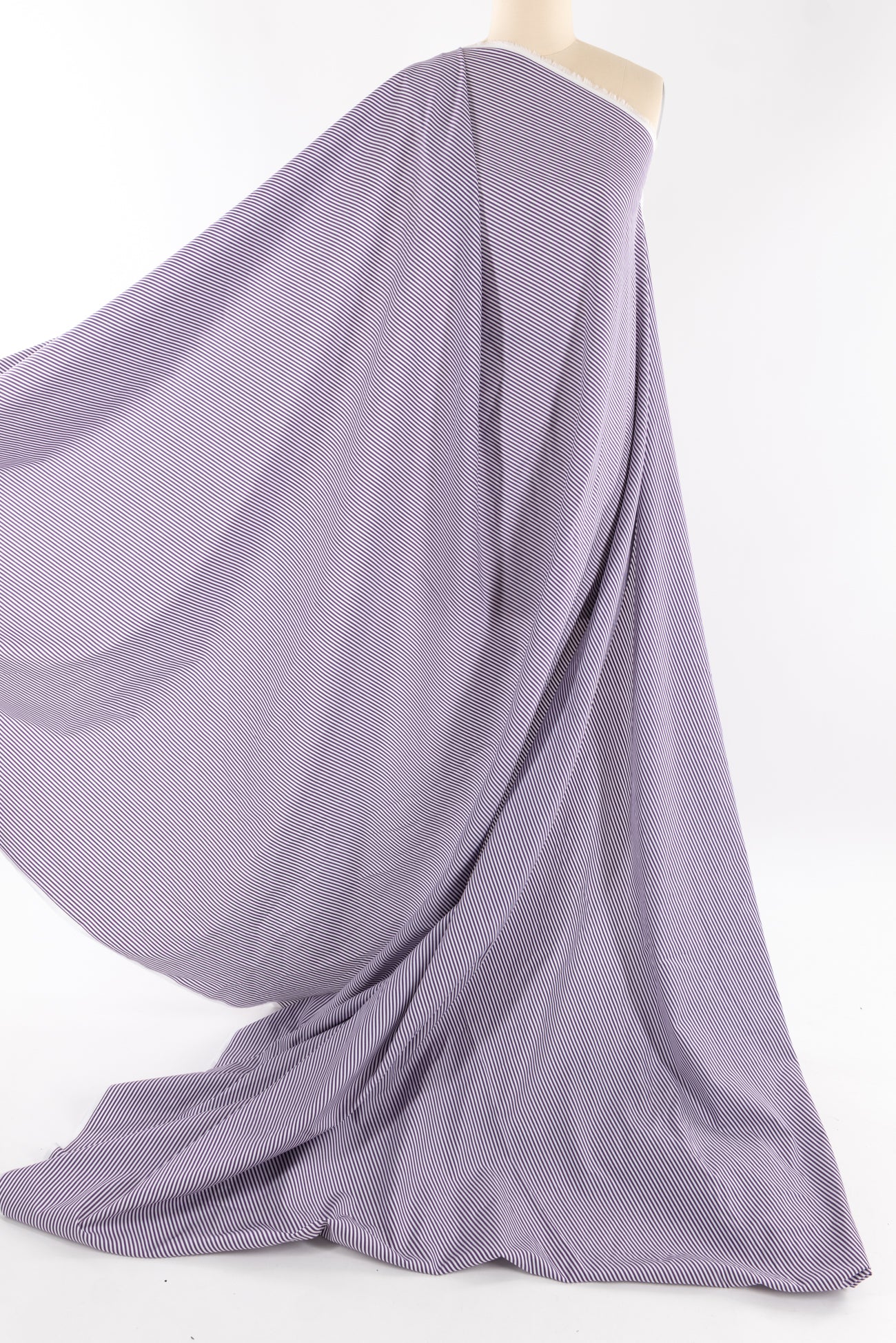 Purple Mist Stripes Japanese Cotton Woven