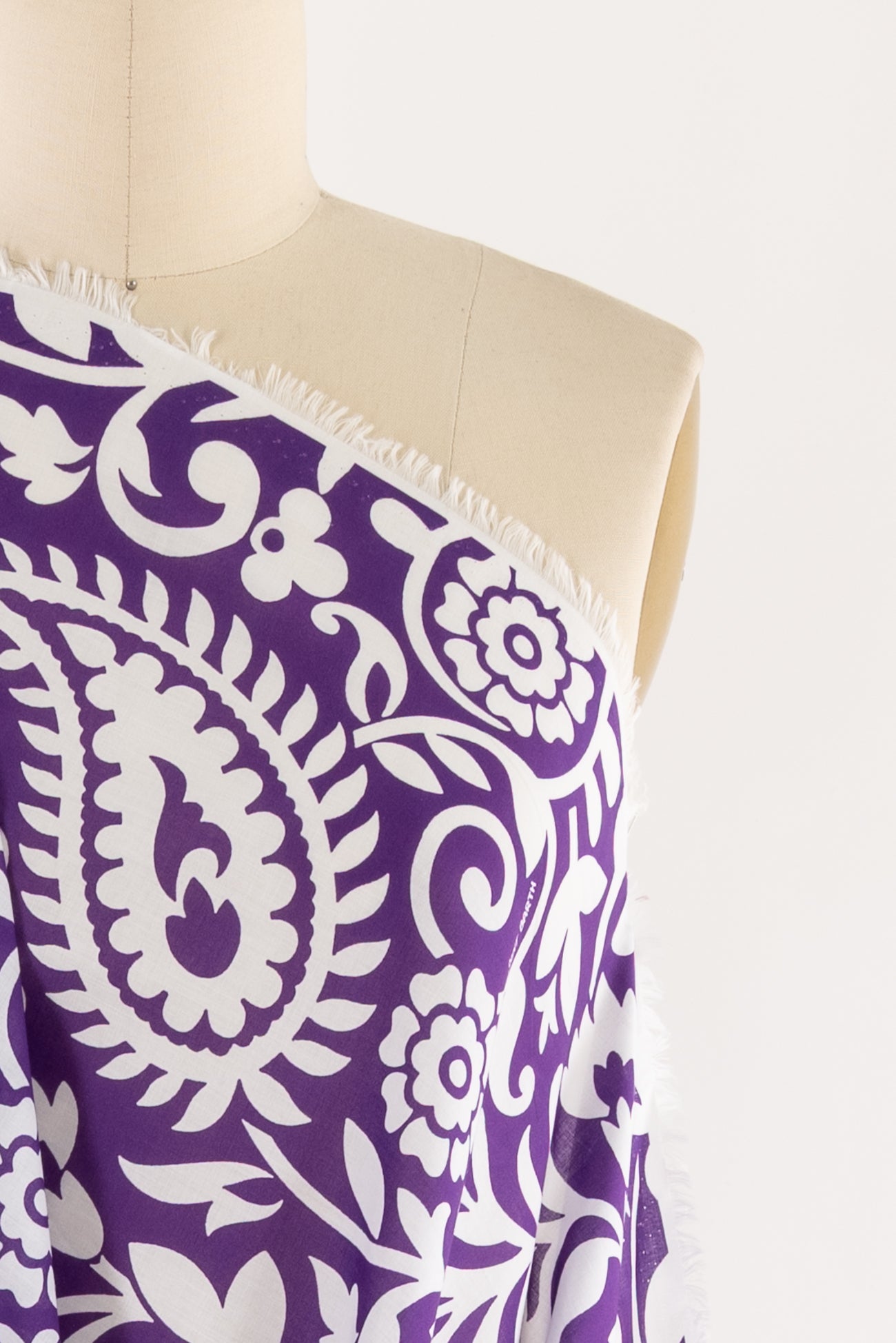 Purple Paisley Italian Cotton Woven