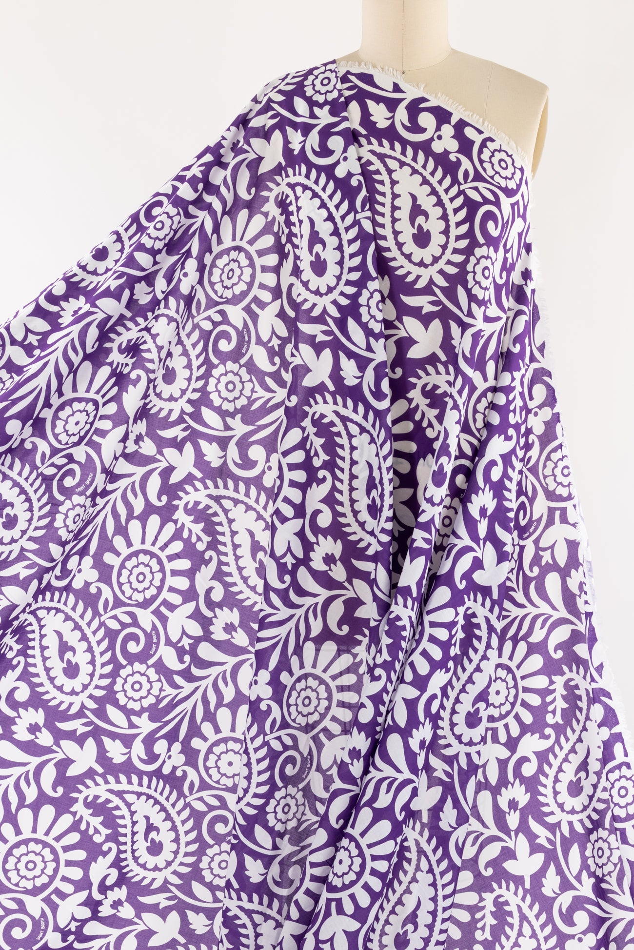 Purple Paisley Italian Cotton Woven
