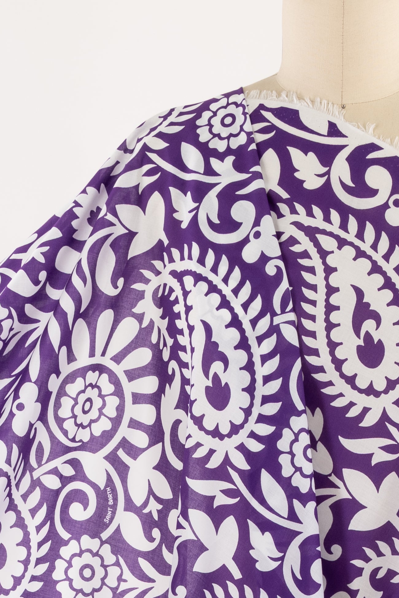 Purple Paisley Italian Cotton Woven