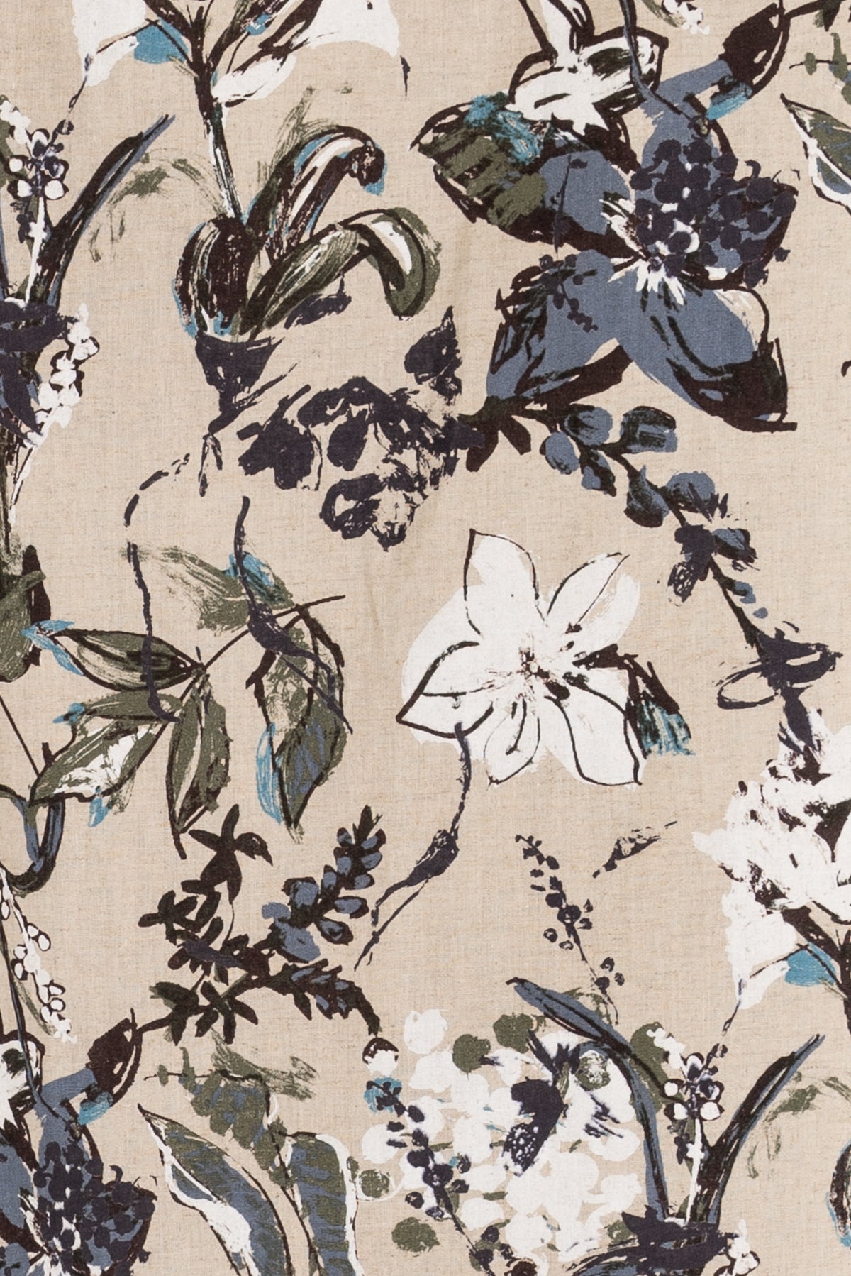 Quiet Blooms Japanese Linen/Cotton Woven