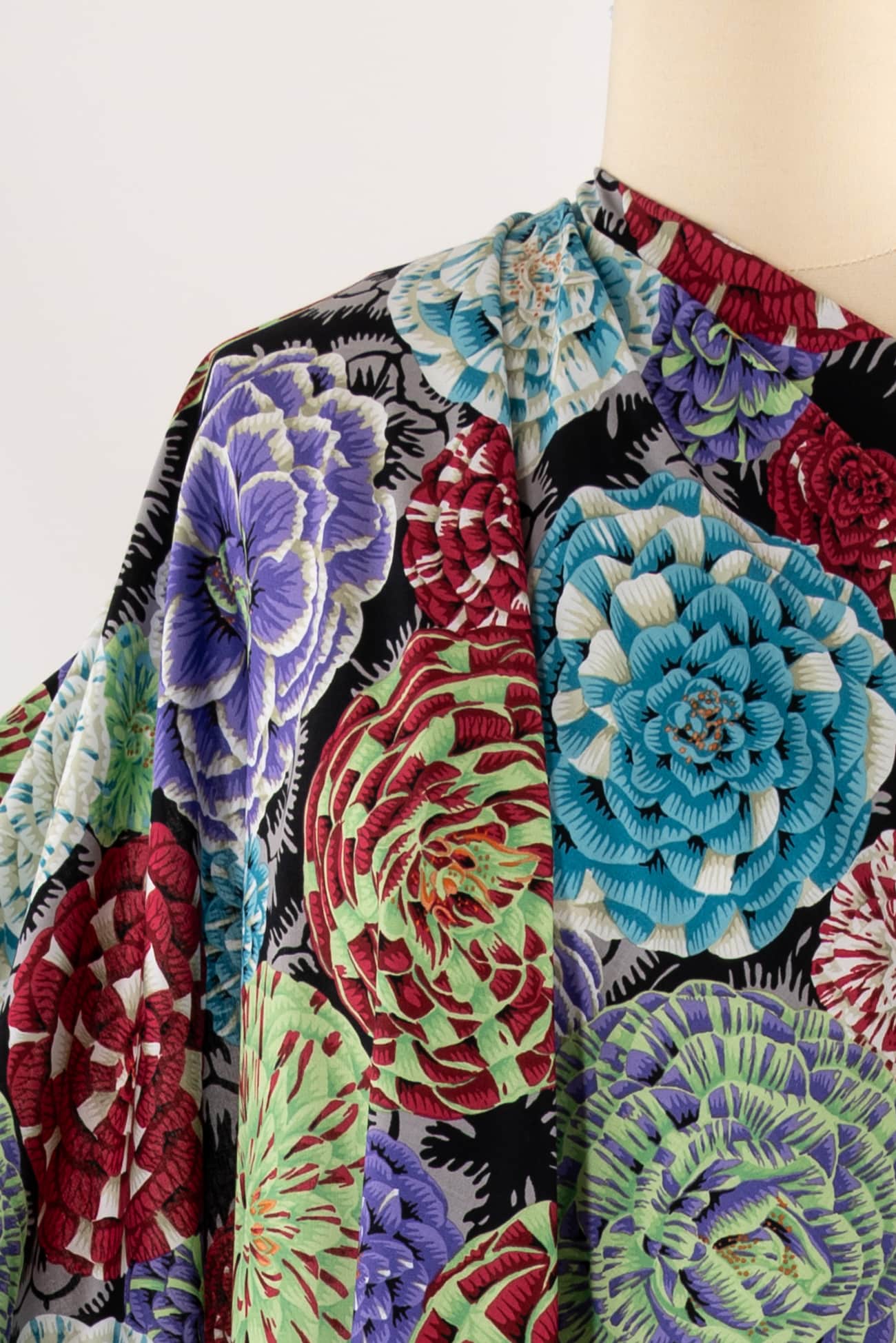 Rainbow Dahlias Cotton Woven