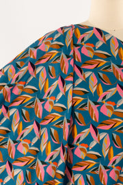 Rainbow Leaves Dutch Cotton Brushed French Terry Knit