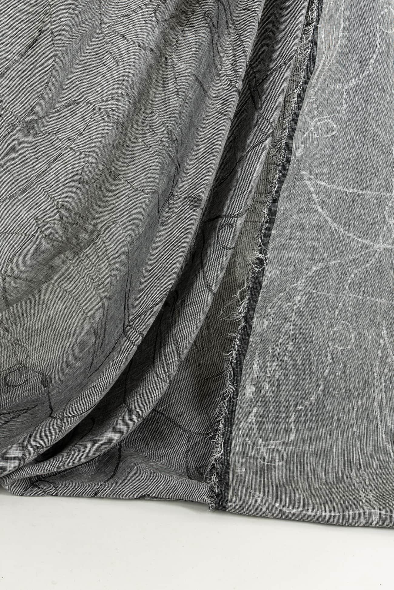 Random Pathways Linen Jacquard Woven - Marcy Tilton Fabrics