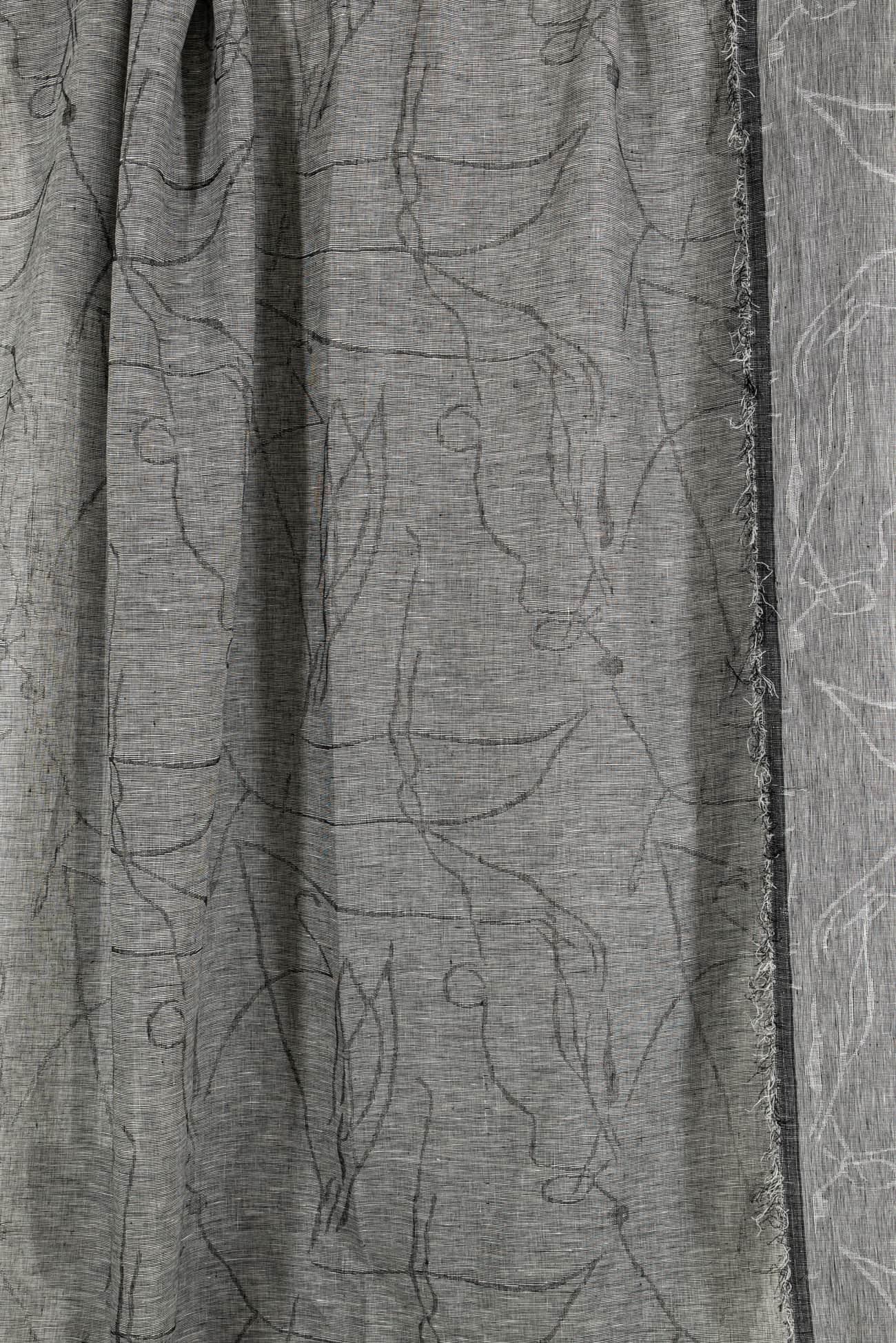 Random Pathways Linen Jacquard Woven - Marcy Tilton Fabrics