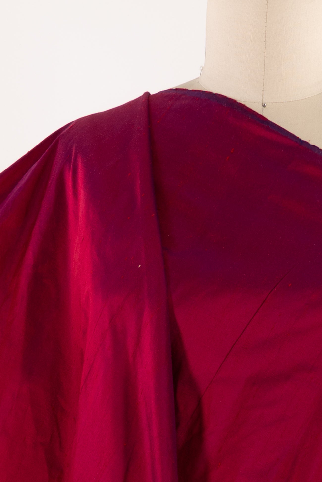 Raspberry Silk Dupioni Woven