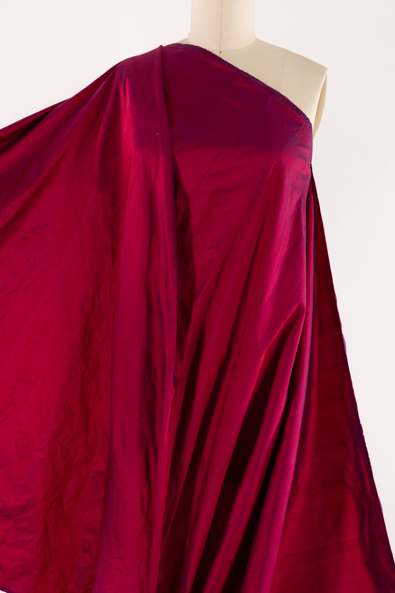 Raspberry Silk Dupioni Woven