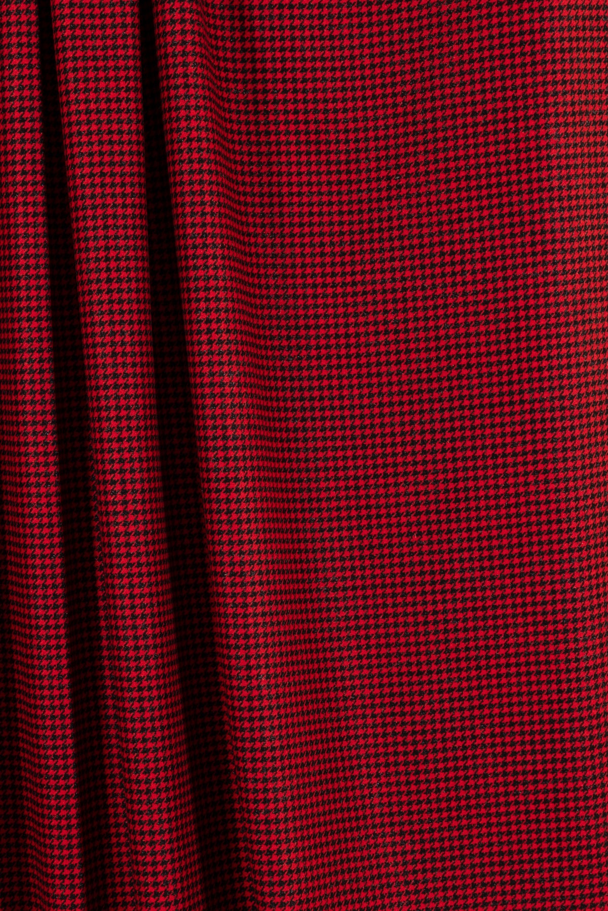 Red Houndstooth Italian Wool/Lurex Woven