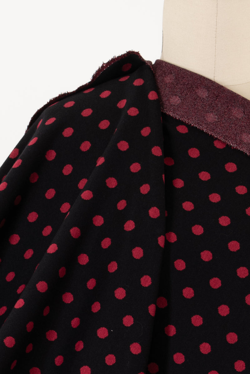 Red Hot Dots Double Knit